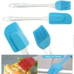 2Pcs Silicone Spatula and Pastry Brush Set