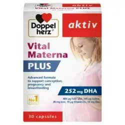 vital materna plus to support and breastfeeding 252mg dha 30 capsules- doppel herz
