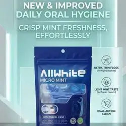 AllWhite Micro Mint Floss Picks