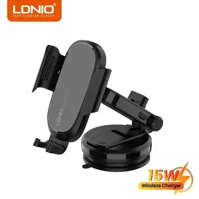 LDNIO MW21-1 Wireless Charging Car Mount, a 15W fast-charging phone holder designed for vehicles.
