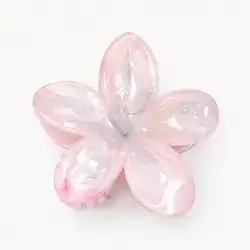 1pc Hibiscus Flower Shaped Plastic Hair Clips
