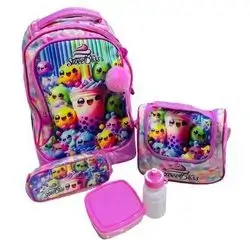 Flamingo School Bag With Tyer 5 Pcs