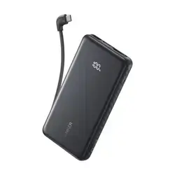 Anker Power Bank (10,000mAh, 22.5W, Built-In USB-C Cable