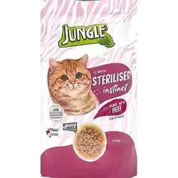 Jungle Sterilised Adult Wet Cat Food – Beef