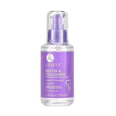 Biotin & Collagen Oil Treatment for Thin & Dry Hair 100ml _ LUSETA