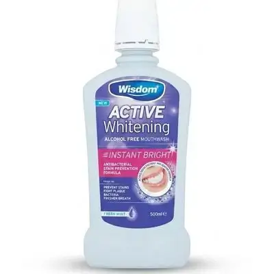 Wisdom Active Whitening Mouthwash.