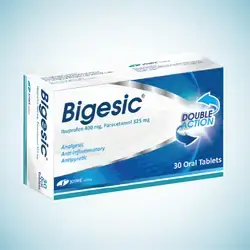 Ibuprofen 400 mg, Paracetamol 325 mg (30) Oral Tablets Bigesic