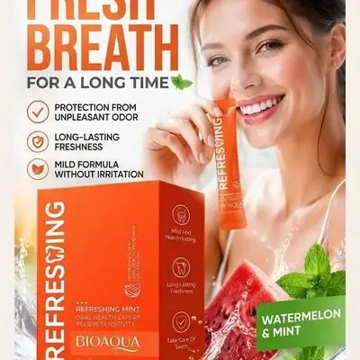 BIOAQUA Refreshing Watermelon Mint Oral Rinse (20 Sticks x 10ml)