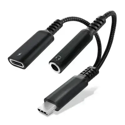 USB adapter USB-C to 3.5mm adapter with charging function