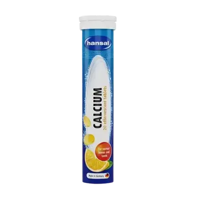 Calcium For Normal Bones And Teeth 20 Effervescent Tablets _ hansal