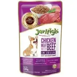 Jerhigh Chicken Meat with Beef In Jelly 130g