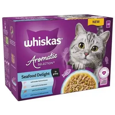 Whiskas Aromatic Seafood in Gravy 12x