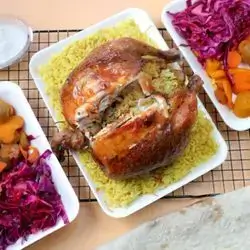 Stuffed Chicken On Rice