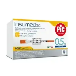 Pic Insumed 0.5ml Syringe G31x8mm - 30 Pcs