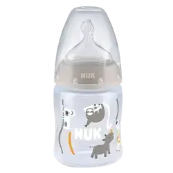 First Choice+ No Colic Silicone Feeding Bottle 0-6 Month 150ml gray _ NUK