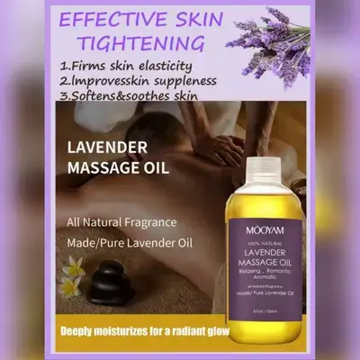 MOOYAM Pure Distilled Lavender Essential Oil, Soothing Massage Oil