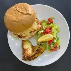 Chicken Burger With Eggs