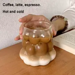 1pc 350ml Coffee Glass Mug Glass Heat Resistant Glass Mug