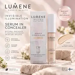 Lumene Invisible Illumination Serum in Concealer – Light – 10 mL