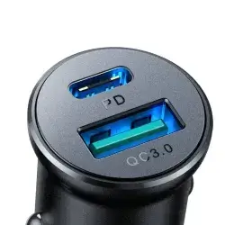 JOYROOM 30W QC3.0+PD mini Metal Car Charger