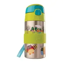 Oops- Steel Straw Bottle 12M+, Green