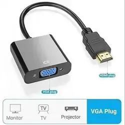 HDMI to VGA Adapter HD HDMI VGA Male HDMI to VGA Female Converter (Black)
