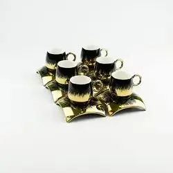 Set Of 6 Black Cups