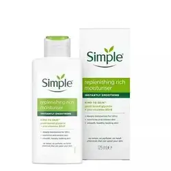 Simple replenishing rich moisturiser instantly smoothing125ml