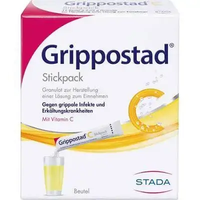 GRIPPOSTAD (granulus for oral solution) for the treatment of influenza-like symptoms and common cold, contains vitamin C