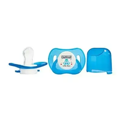 Orthodontic Cleft Lip Silicone Pacifier (+0) - Blue