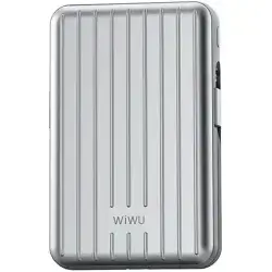 WiWU Trunk Series Magnetic Wireless Power Bank | 20000mAh – Silver