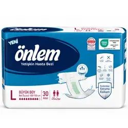 onlem Adult Patient Diapers Large (L) 100–150 cm – 30 Pack