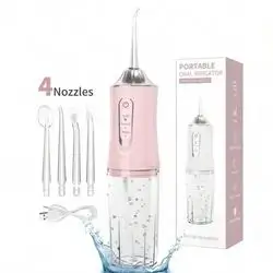 4 in1 portable oral irrigator - wireless & powerful flushed - ultra portable usb - daily dental care for men and women