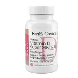 Natural Vitamin D Super Strength 5000IU 30 Softgels _ Earth's Creaton