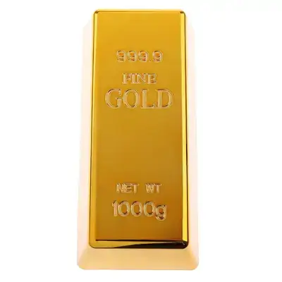 Fake Gold Bar Plastic Golden Home Decor Bullion Bar