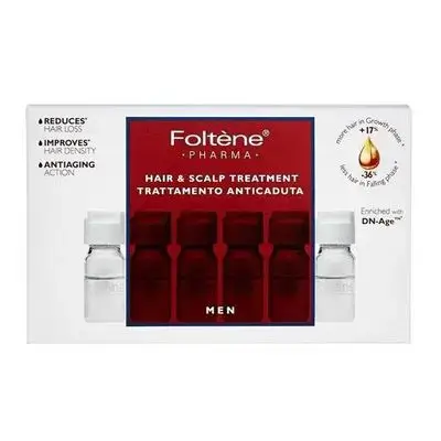 Foltene Pharma Hair and Scalp Treatment for Men - 12 amplules | فولتين فارما علاج الشعر وفروة الرأس للرجال - 12 امبول