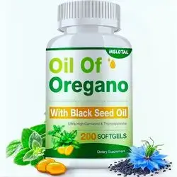 Oil of Oregano, Black Seed Oil, Oregano Oil, Organic, black seed oil , black cumin seed oil, Thymoquinone, Immune & Digestive Support, Antioxidant, anti asthmatic, lung health, antifungal, antibacteria, anti candida, 200 Softgels Oregano