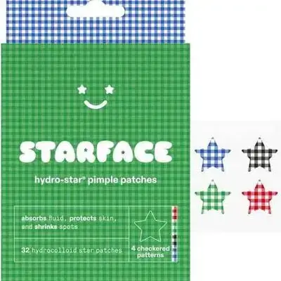 Absorbs. Shrinks. Protects. 100% hydrocolloid pimple protectors in full color.