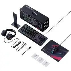 ONIKUMA TZ5008 5-in-1 Gaming Combo – RGB Keyboard, USB Mouse, Headset & More