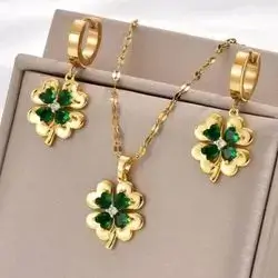 3pcs/Set Gold-Tone Stainless Steel Chain