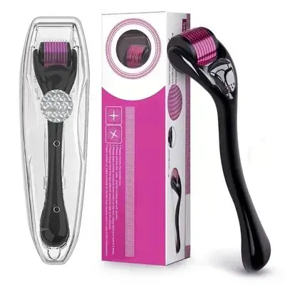 (0.75mm) Derma Roller for Hair Growth Women and Men, Scalp Dermaroller for Skin Care, Skin Rejuvenation, Scar Removal, 540 Titanium Microneedling Face Toning Device for Skin (Derma 0.75 MM)