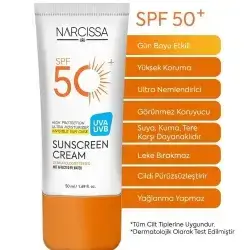 Narcissa High Protection, Anti-Spot Sunscreen 50 Spf Waterproof Uva + Uvb 50 ml