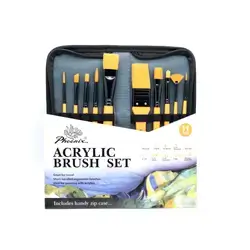 phoenix 11 pieces- acrylic color brush set -