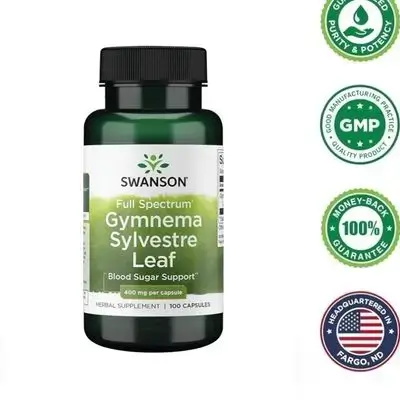 Swanson Gymnema Sylvestre 400mg -100 capsule جيمنيما سيلفستر، 400 ملجم، 100 كبسولة