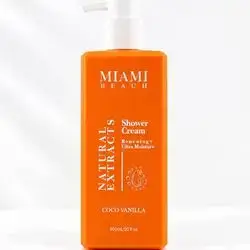 miami beach shower cream natural extracts coco vanilla 600ml