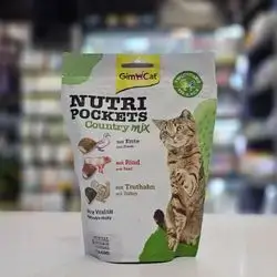 Gim Cat Nutri Pockets Country Mix With ( Duck & Beef & Turkey ) 150g