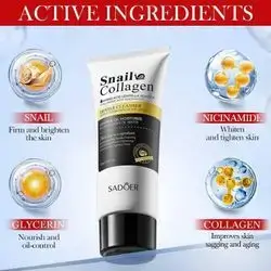 Sadoer snail collagen gentle cleanser (130g)