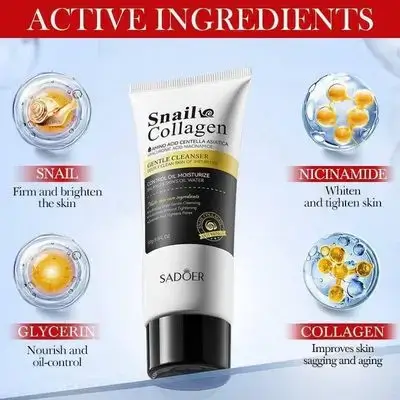 Sadoer snail collagen gentle cleanser (130g)