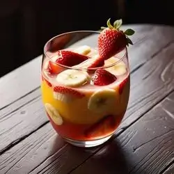 Milk, Banana And Strawberry Cocktail