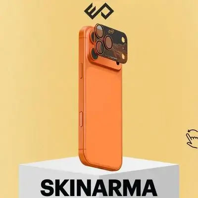 SKINARMA SONIX Full Camera Lens Protector for iPhone 17 Pro Max - Orange